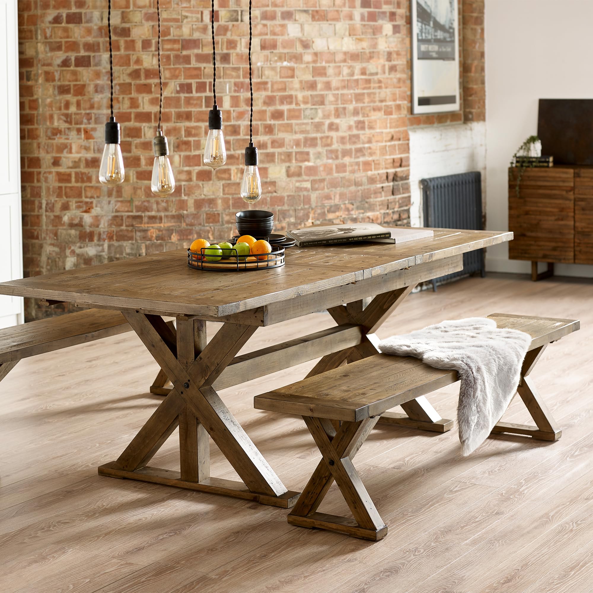 Julian Bowen Chatsworth 3 Seater Wooden Dining Bench
