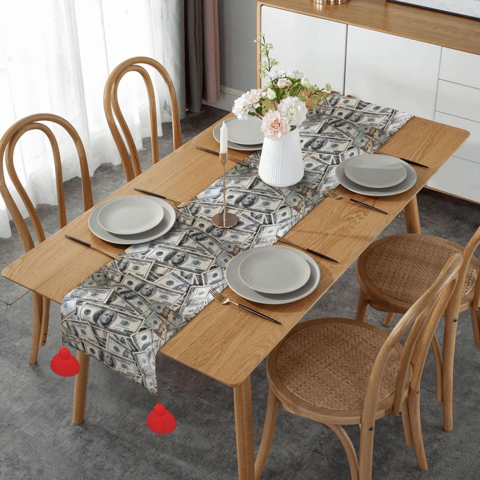 Chemin de table de Noël pour éviter une décoration de table de fête trop classique