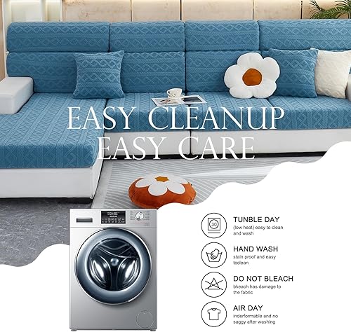 Miniatura 4 de LZLAQ Funda de sofá mágica interior elástica impermeable, fundas universales para sofá seccional, fundas lavables para sofá héroe, relajante en