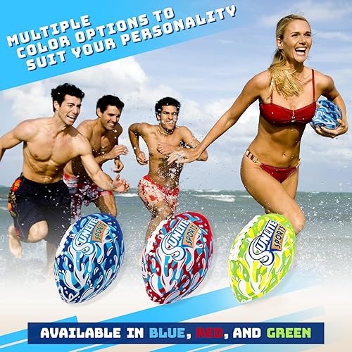 Miniatura 7 de Sunlite Sports Waterproof Football, Outdoor Play, for Pool Beach Lake Park Water Toy, for Kids Children Teens Adults, Family Fun