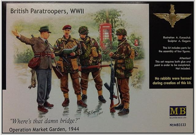 Masterbox 1:35 Scale British Paratroops 1944 Kit 1, 10.2 x 5.1 x 5.1 centimetres