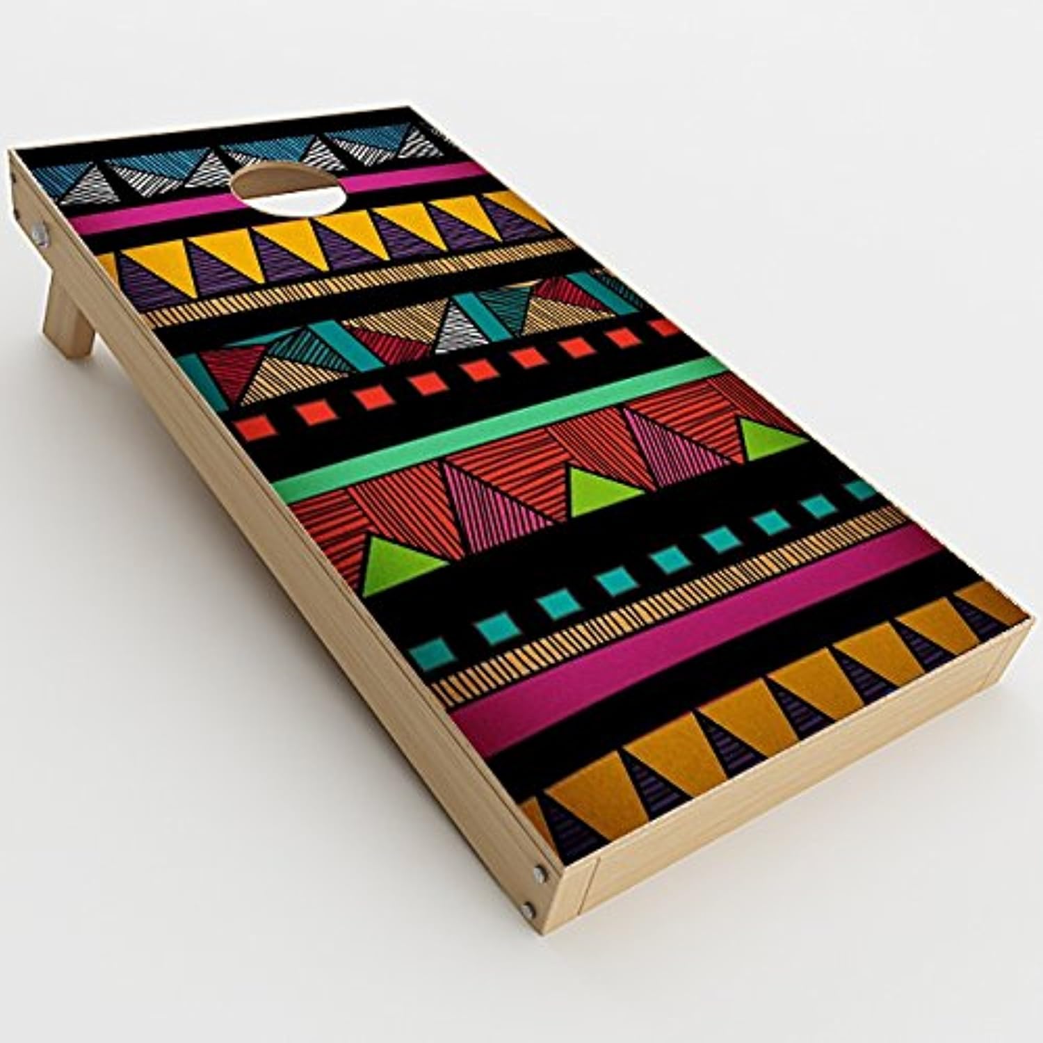 Skin Decal Vinyl Wrap for Cornhole Outdoor Board Game Bag Toss (2 x Pcs. Skins only) / Aztec Chevron