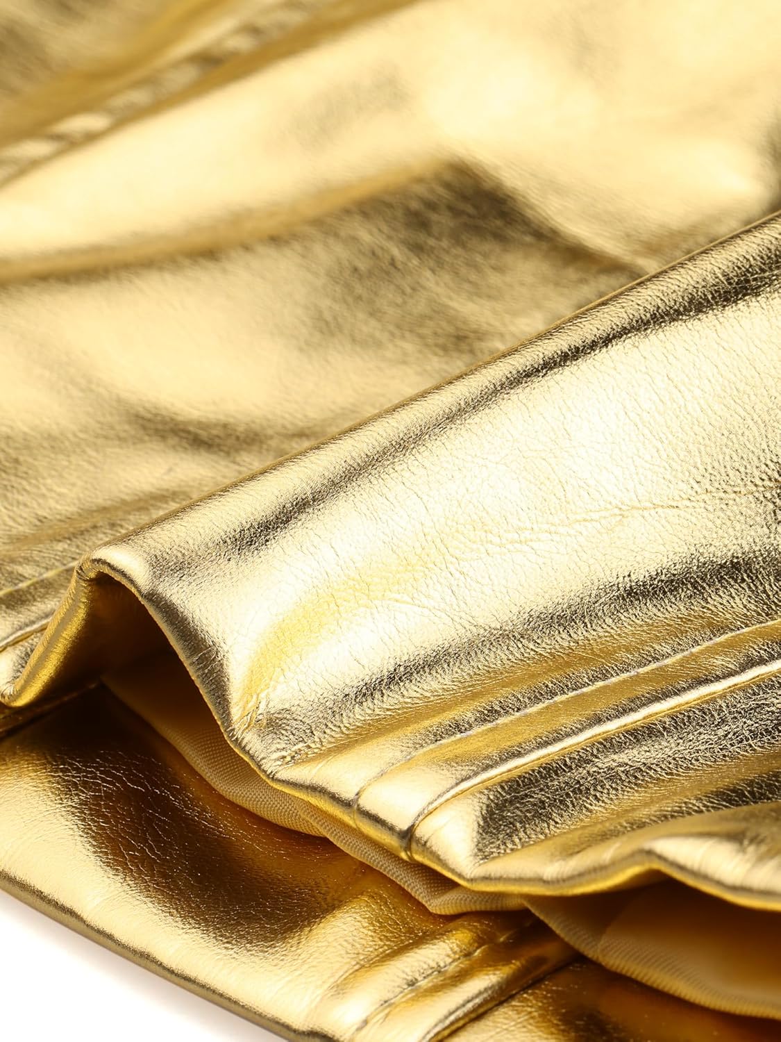 Allegra K Women's Crop Jacket Sleeveless Holographic Metallic Vest - Image 5