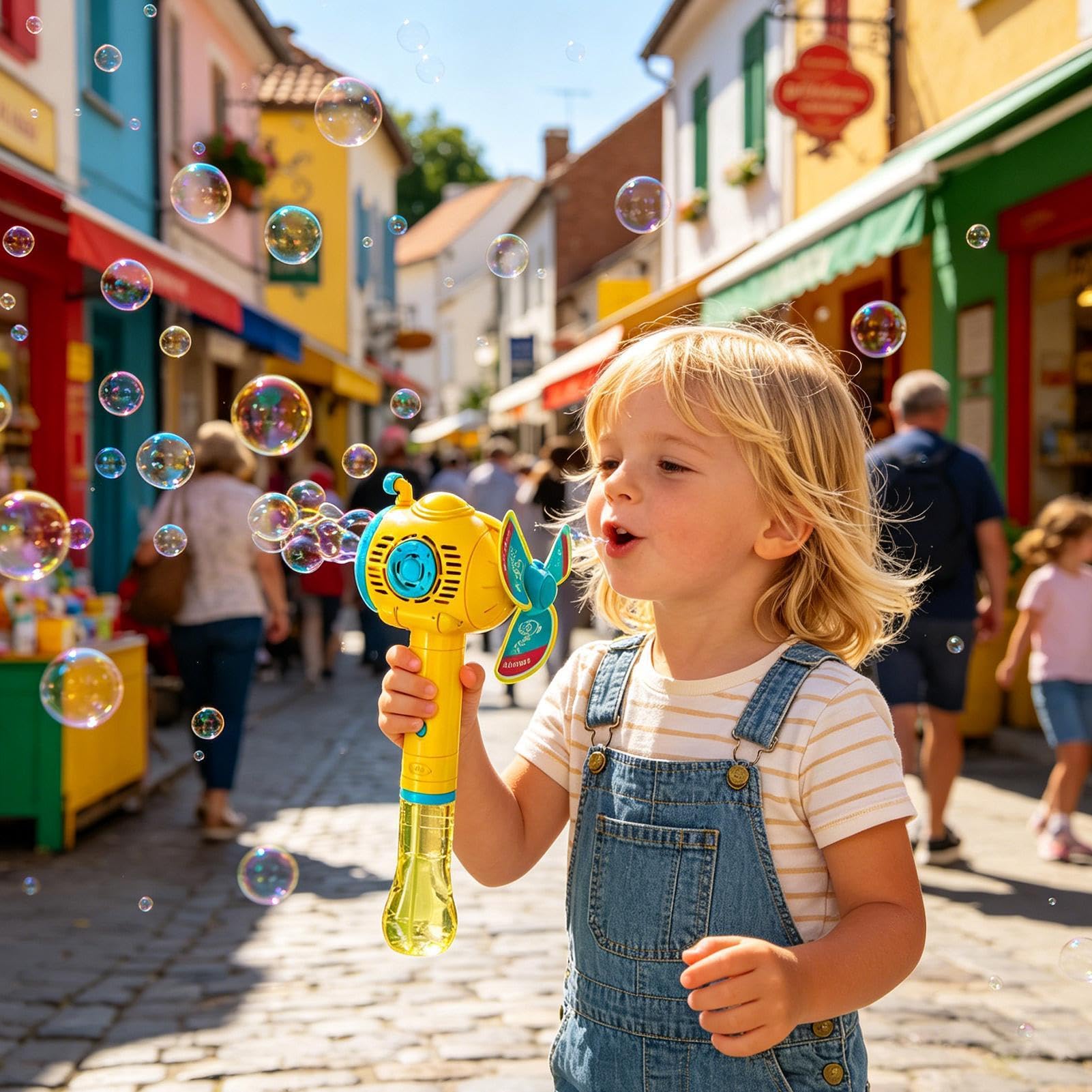 Máquina de Burbujas para Niños Regalos para Molino Eléctrico con Pilas