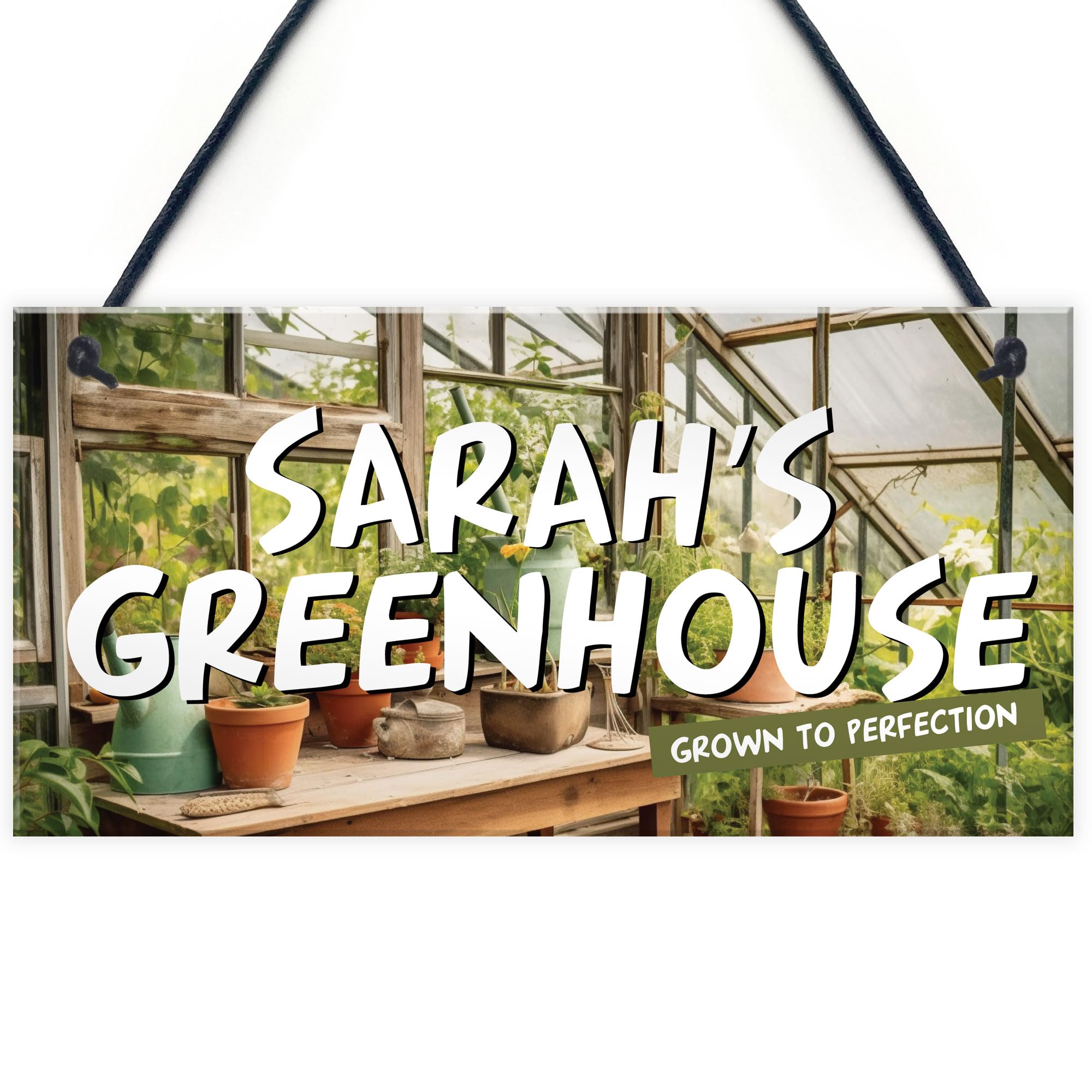 Red Ocean Novelty Greenhouse Sign Garden Sign PERSONALISED Summerhouse Shed Sign Gift For Him Her