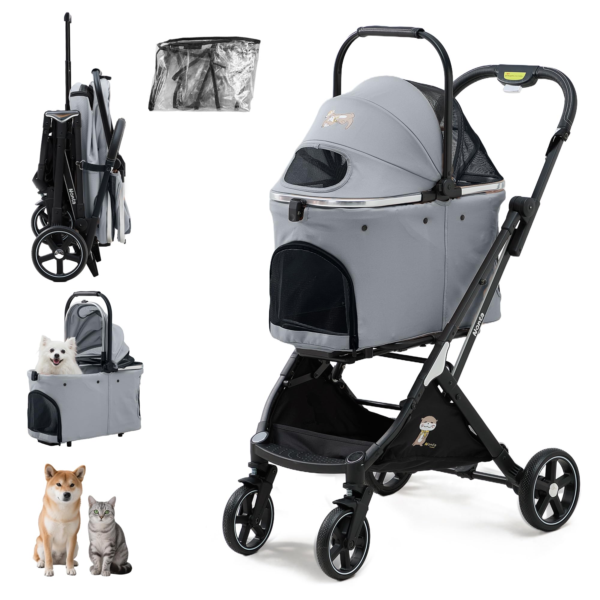 【最新自立型】ペットカート 4 輪 折り畳み分離型 組立簡単取り外し可能 Amazon.co.jp: 【最新自立型】Nonta ペットカート 4 輪 折り畳み分離型