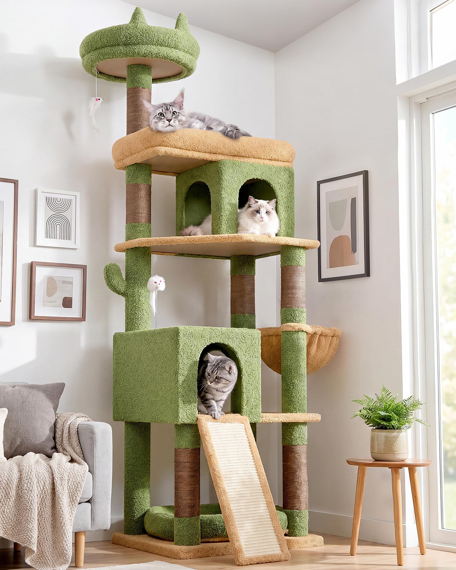 Photo 1 of Globlazer 72in Cactus Cat Tree for Large Cats