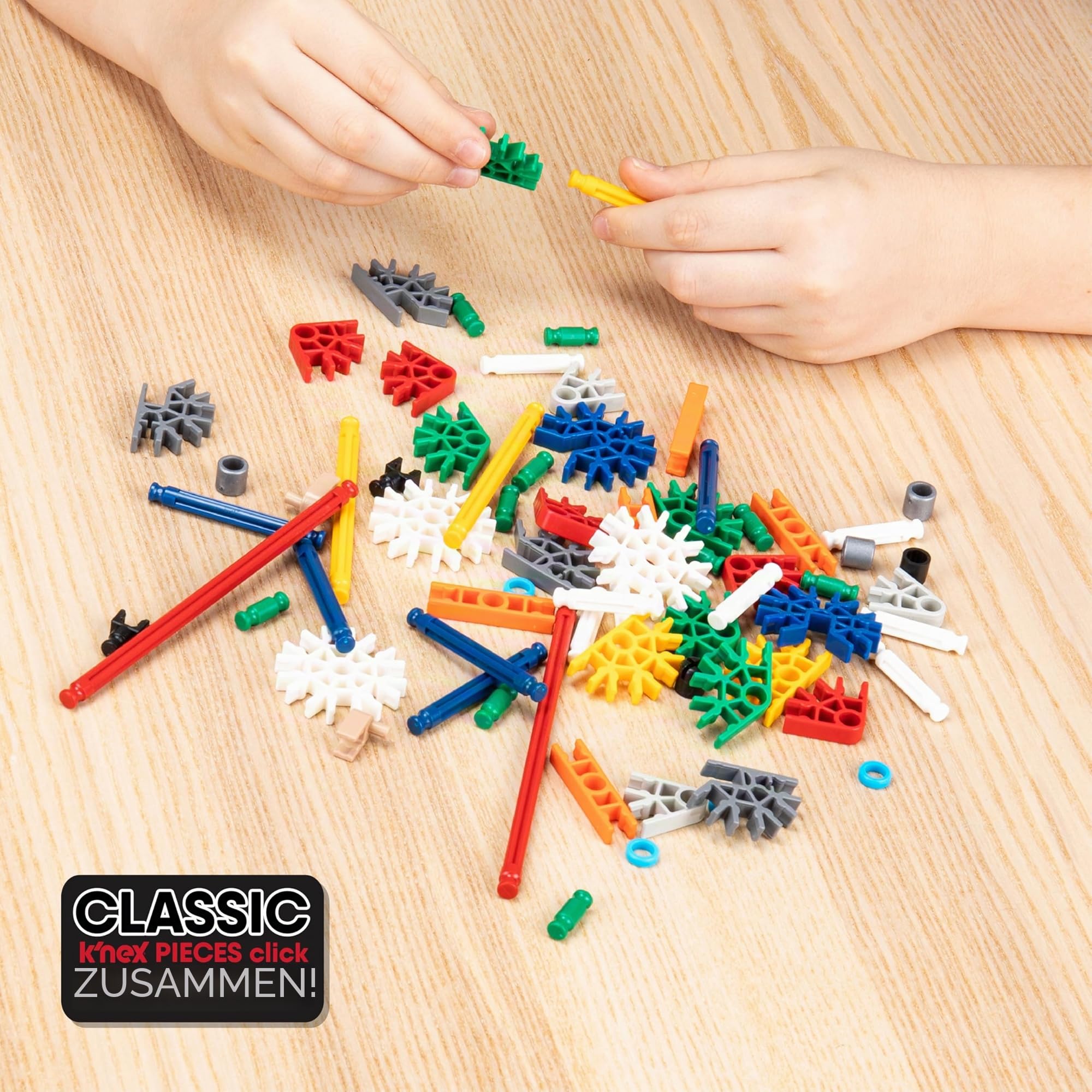 Basic Fun K'Nex Imagine Power and Play Motorisiertes Bauset, Lernspielzeug für Kinder, 529-teiliges STEM-Lernset, Ingenieurwesen für Kinder