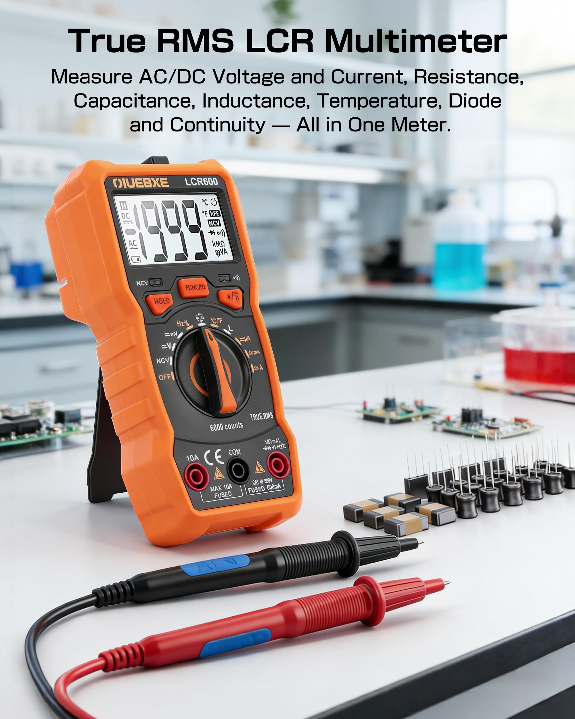 LCR600 LCR Meter Multimeter,AC/DC Voltage,Capacitance,Inductance,Resistance — Amazon image 4