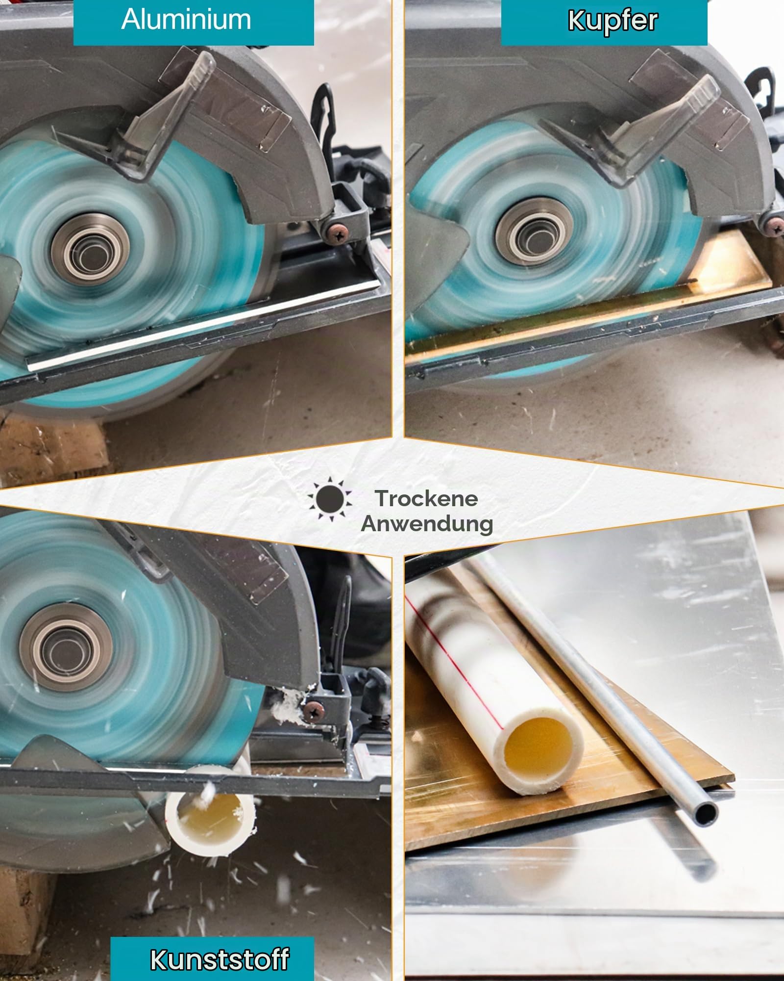 305x30mm Aluminium und Nichteisenmetall-Sägeblatt, 100 TCG-Zähne Feines Schneiden für Metall und Kunststoff