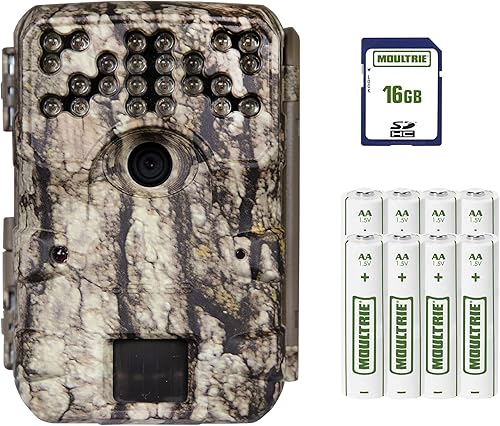 Moultrie Paquete A900 Trail Camera (2020) | Baterías | Tarjeta SD de 16 MB | Moultrie White Bark (MCG-14001)