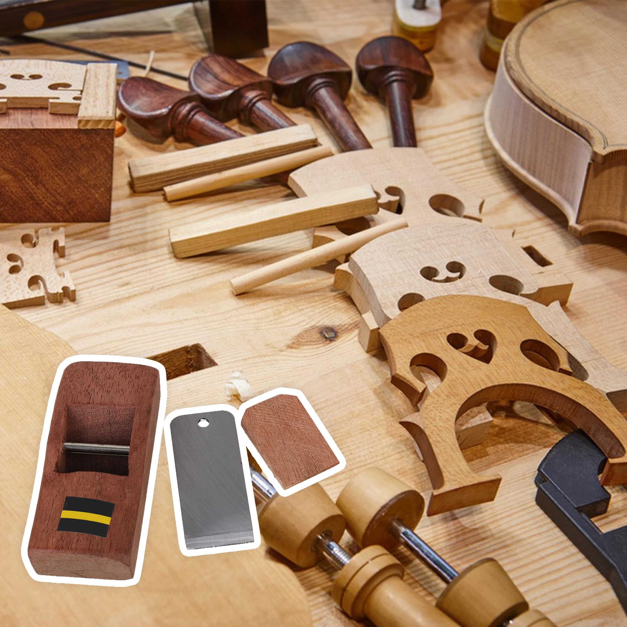 Yibuy Marron 10 cm Mini en Bois à la Main Avion Charpentier Rabot en Bois Outil de Travail