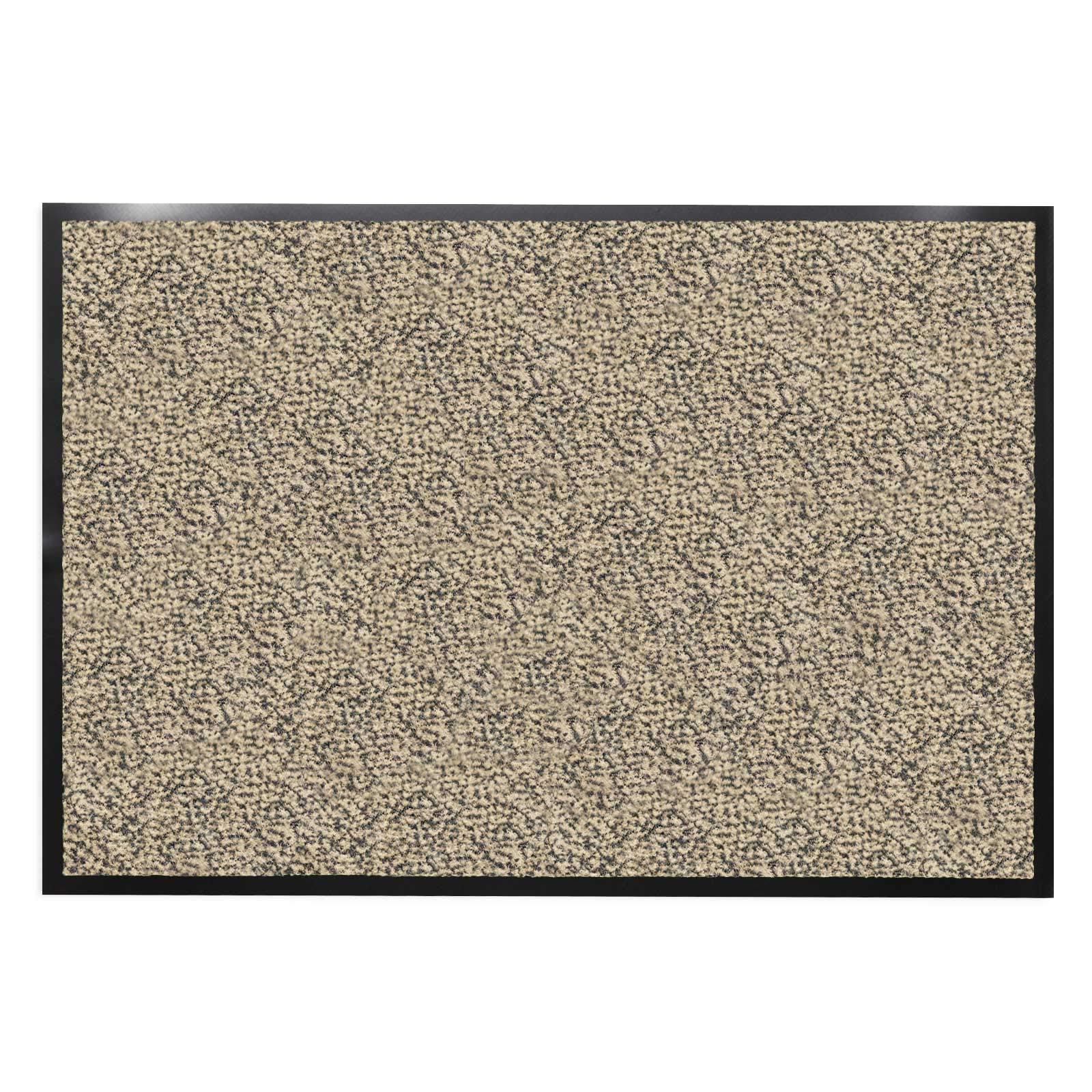 casa pura Tapis d'entrée antisalissure - Paillasson Absorbante Lavable - Tapis de Porte élimine Les Saletés - Tapis de propreté Résistant Usage intérieur Extérieur, 90x120 cm Beige-Noir, Sky Performa