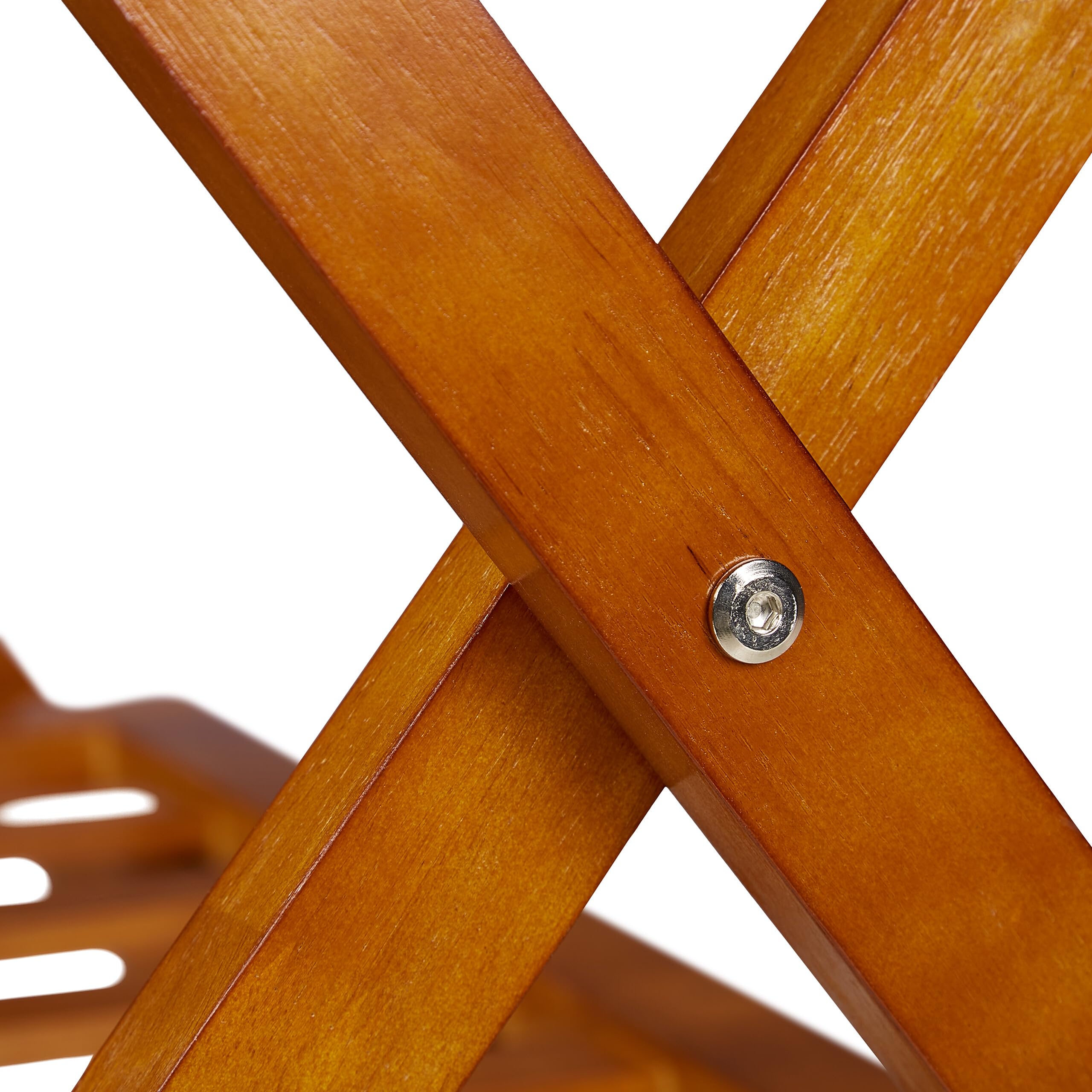 Relaxdays Portavaligie da Camera Pieghevole in Legno, Set da 2, 54x66x45 cm, Naturale