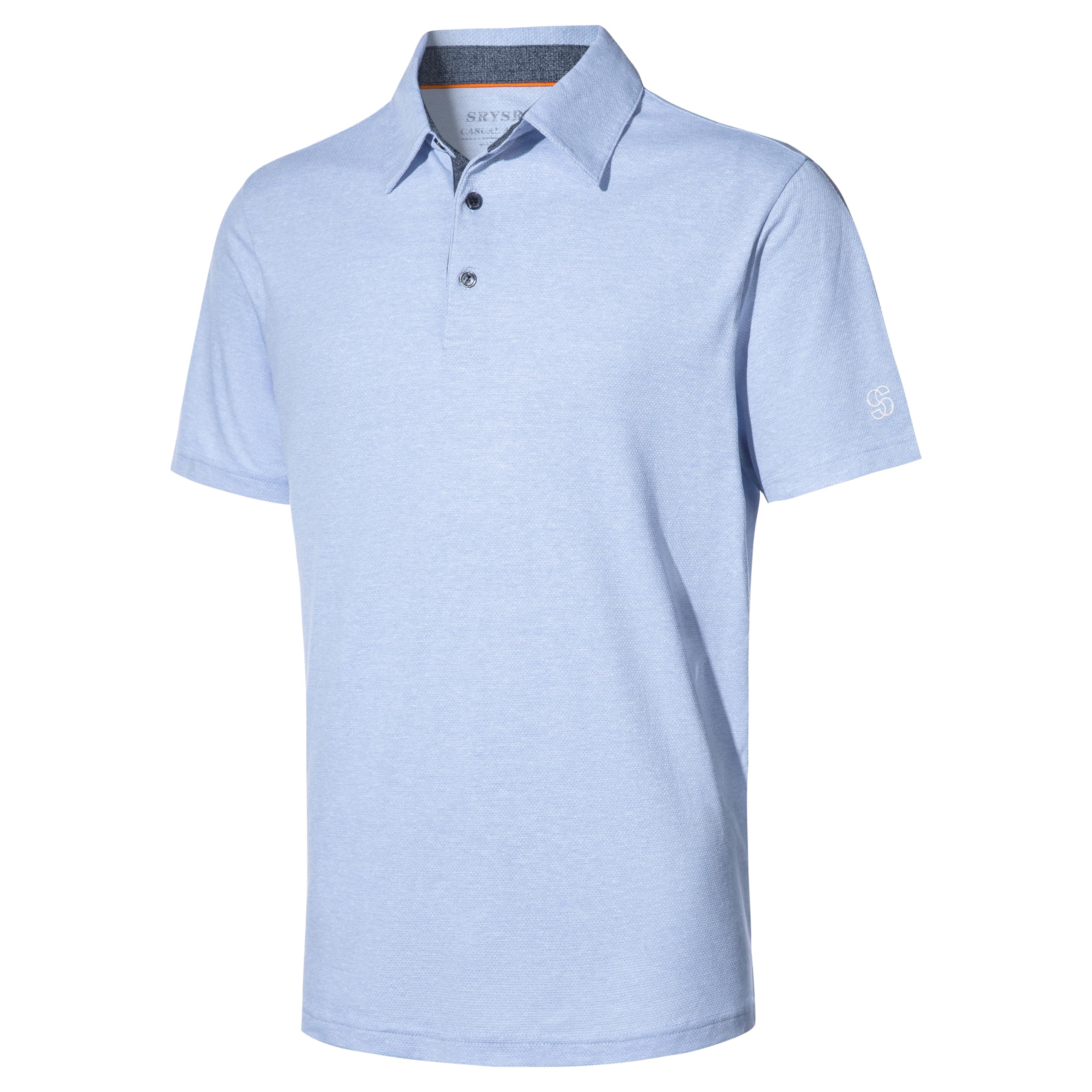 Men's Polo Shirts Short Sleeve Cotton Blend Moisture Wicking Dry Fit Performance Collared Golf Shirts for Men