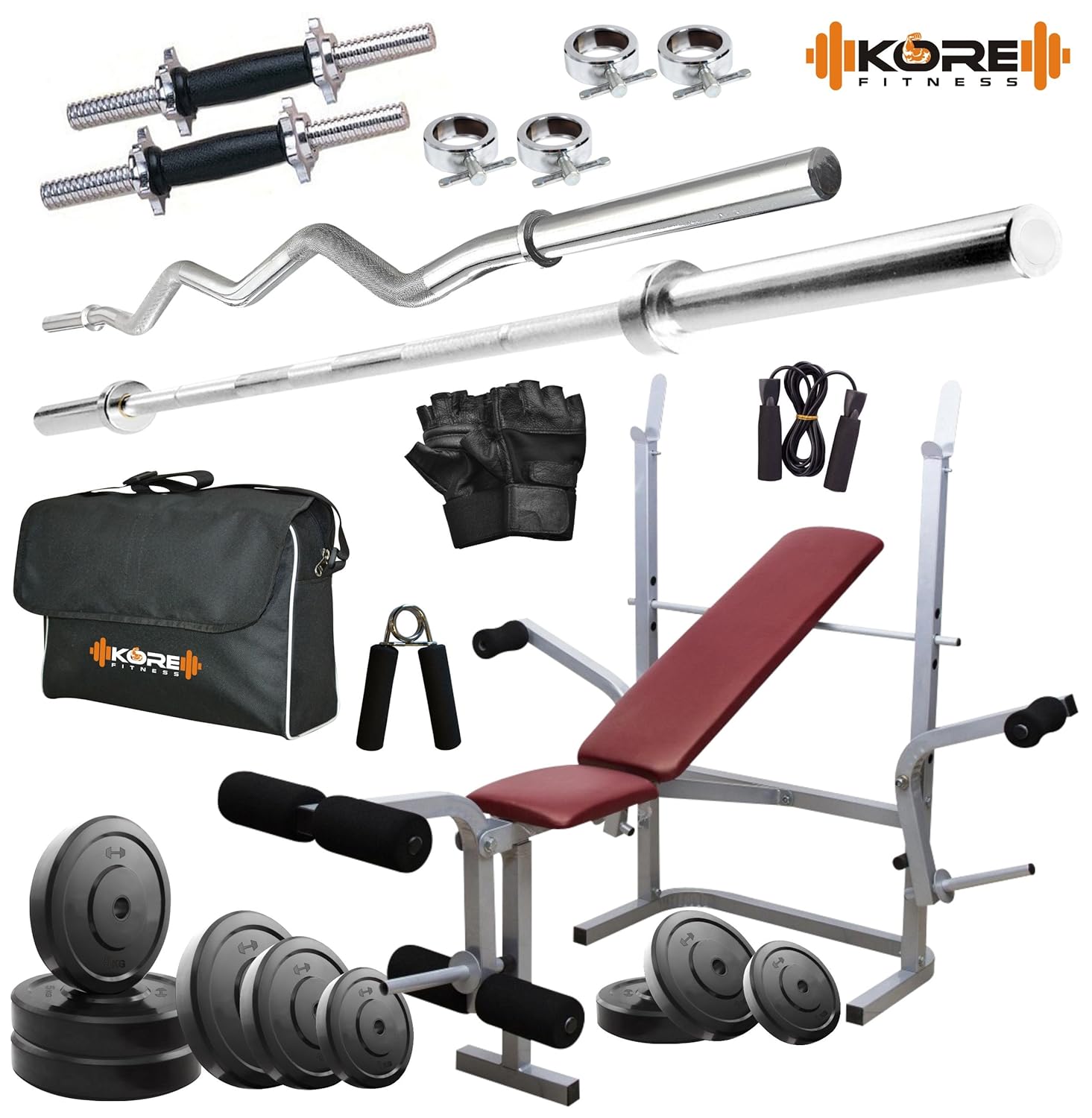 Kore 60KG Combo DD8 Home Gym Amazon.in Sports, Fitness & Outdoors