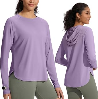 Seamaid Womens Sun Shirts UPF 50+ Long Sleeve Uv Protection Shirts Lightweight Quick Dry SPF Clothing Purple XL