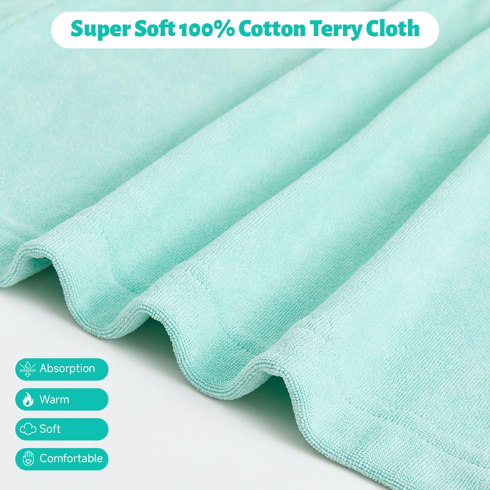 WYTbaby Accappatoio Bambini Personalizzato Con Cappuccio 100% Cotone Spugna