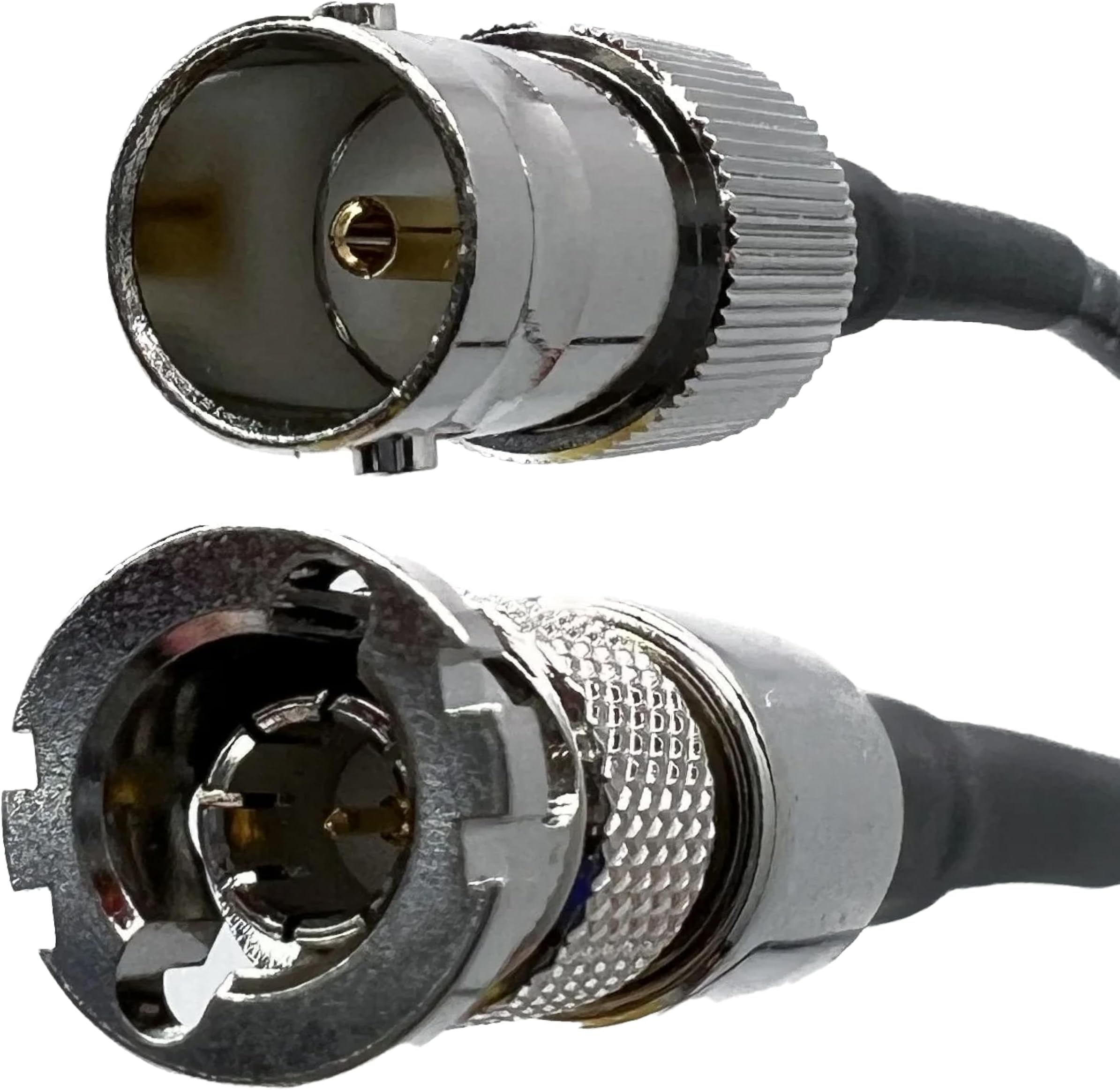 2 Foot Standard BNC Female to HD Micro BNC 6G HD-SDI Mini RG59 75Ohm Adapter Cable Black by Custom Cable Connection