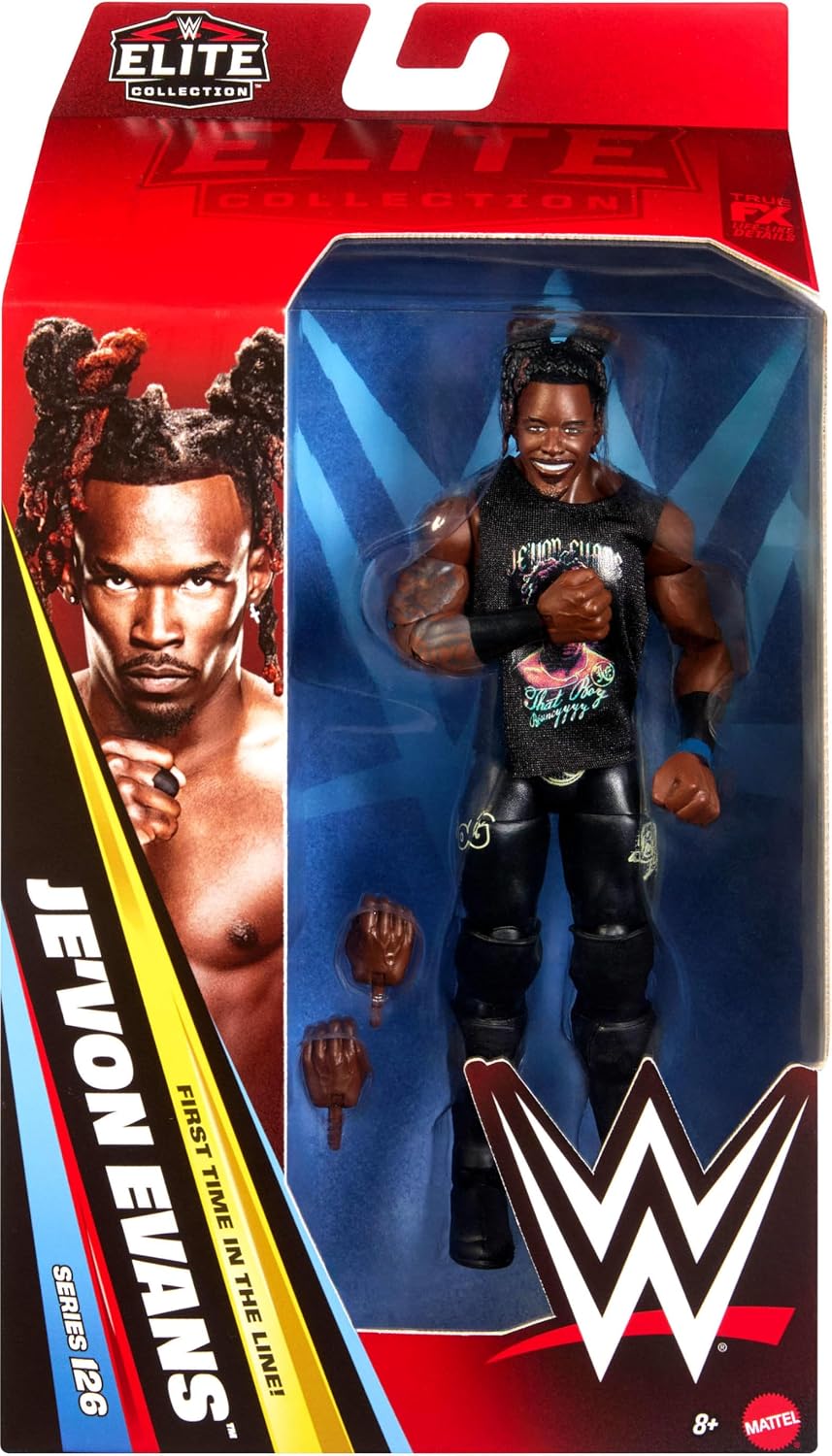 Mattel WWE Elite Jevon Evans Action Figure & Accessories image 2