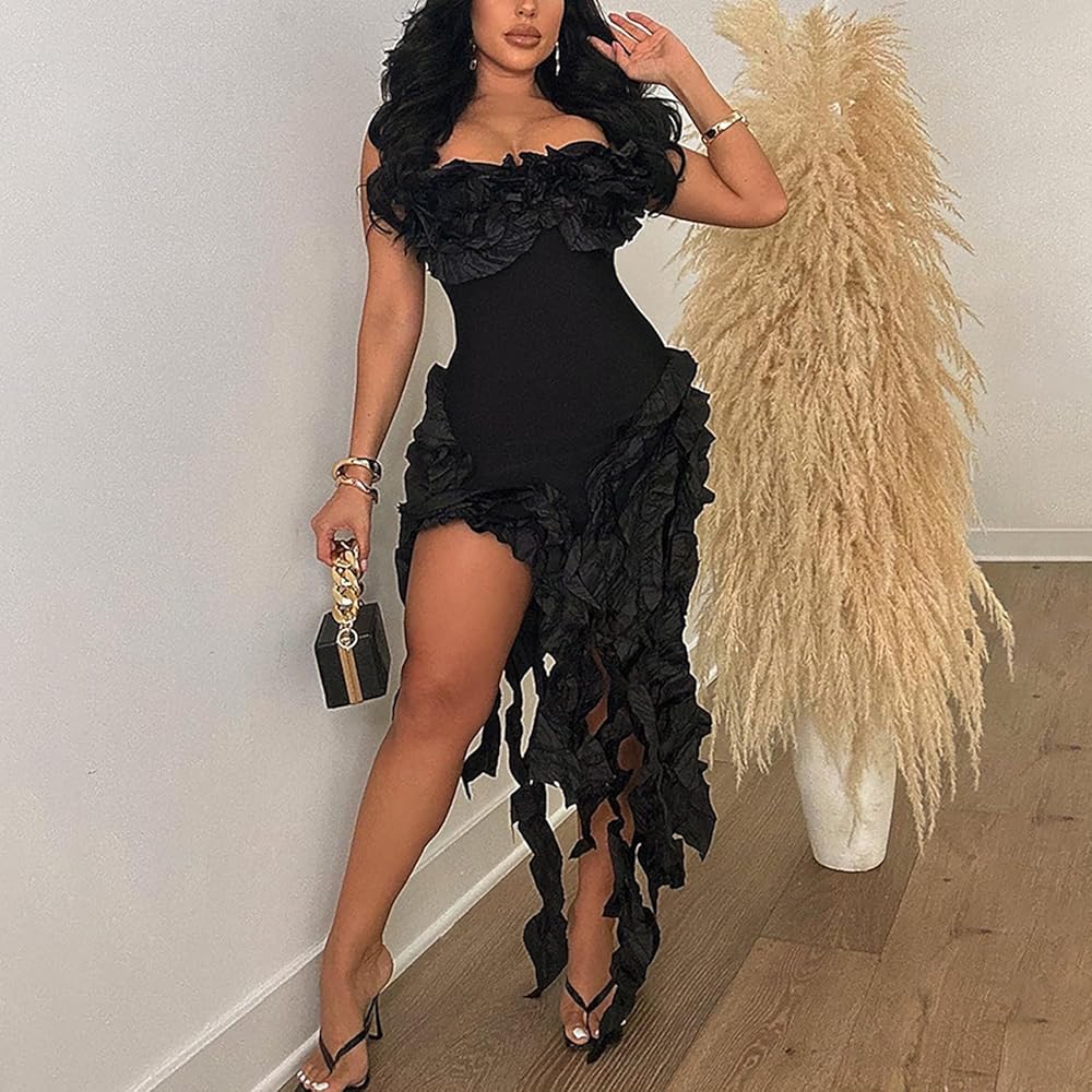 最終値下げ　ruffled bustier pants dress p*e様 アンドレスド☆ ruffled bustier pants dress ruffled