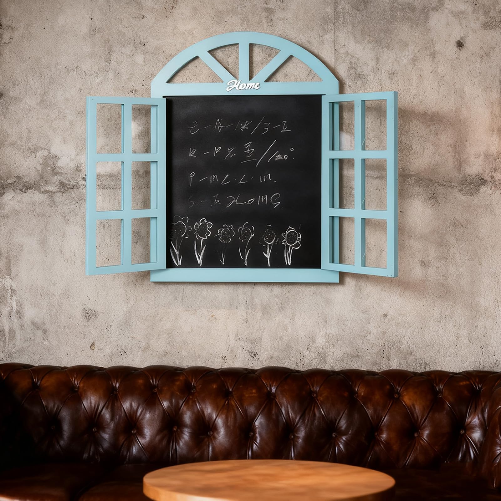 Hölzernes Kreidetafel-Schild, Fensterrahmen, hängendes Nachrichtenbrett für Café, Restaurant (7702A-01)