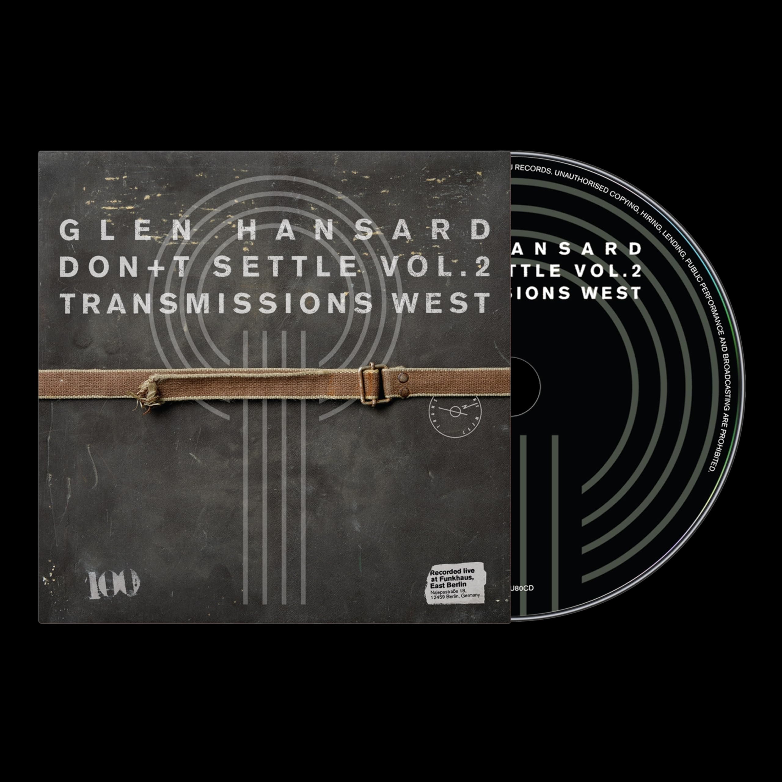 Glen Hansard Don+t Settle (Vol. 2 - Transmissions West) CD Europe - PRESALE