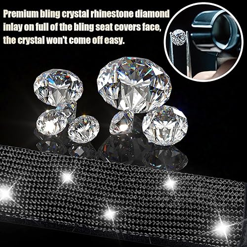 Miniatura 4 de JDDRY Paquete de 2 fundas brillantes para cinturón de seguridad, fundas para cinturón de seguridad para mujer, almohadilla para el hombro,