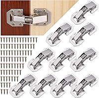 Vista 1 de Bisagras ocultas para gabinete (5 pares, 10 unidades, 3 pulgadas) bisagras ocultas de montaje en superficie para armarios de cocina, sin marco