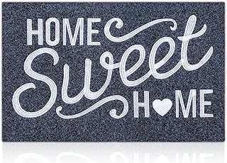 AAZZKANG Front Door Mat Non Slip Welcome Mats Outdoor Home Sweet Home Doormat with Rubber Backing Easy to Clean Indoor Mats for Entrance High Traffic Areas Entry Grey