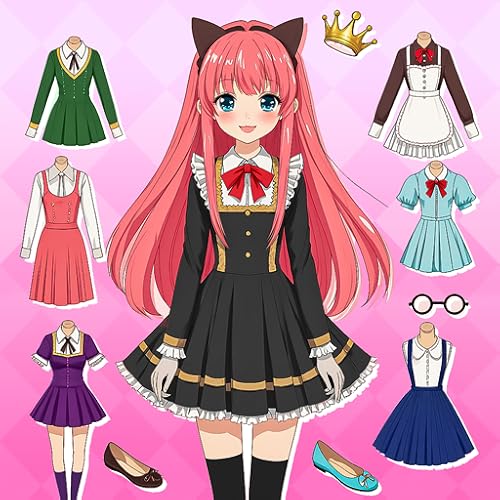 Anime-Mädchen-Modepuppen-Ankleideprinzessin - Barbie-Umstyling-DIY-Spiel