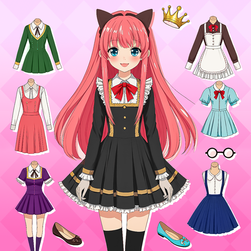 Anime-Mädchen-Modepuppen-Ankleideprinzessin - Barbie-Umstyling-DIY-Spiel