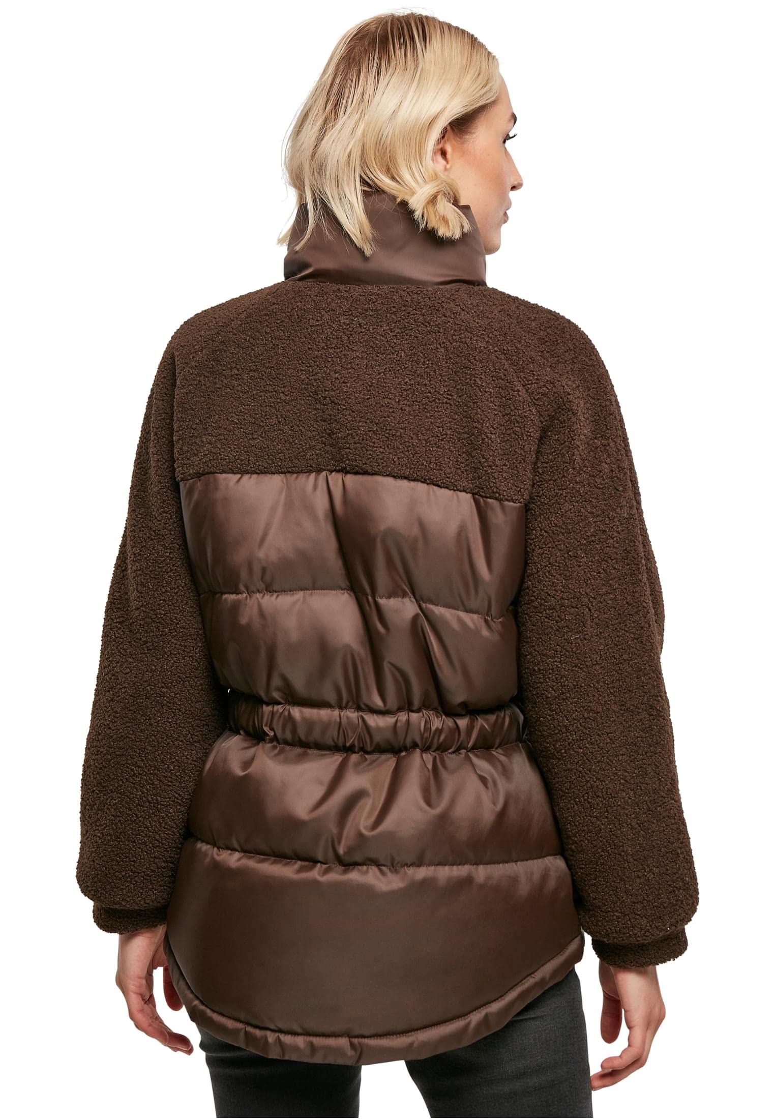 Urban Classics Damen Ladies Sherpa Mix Puffer Jacket