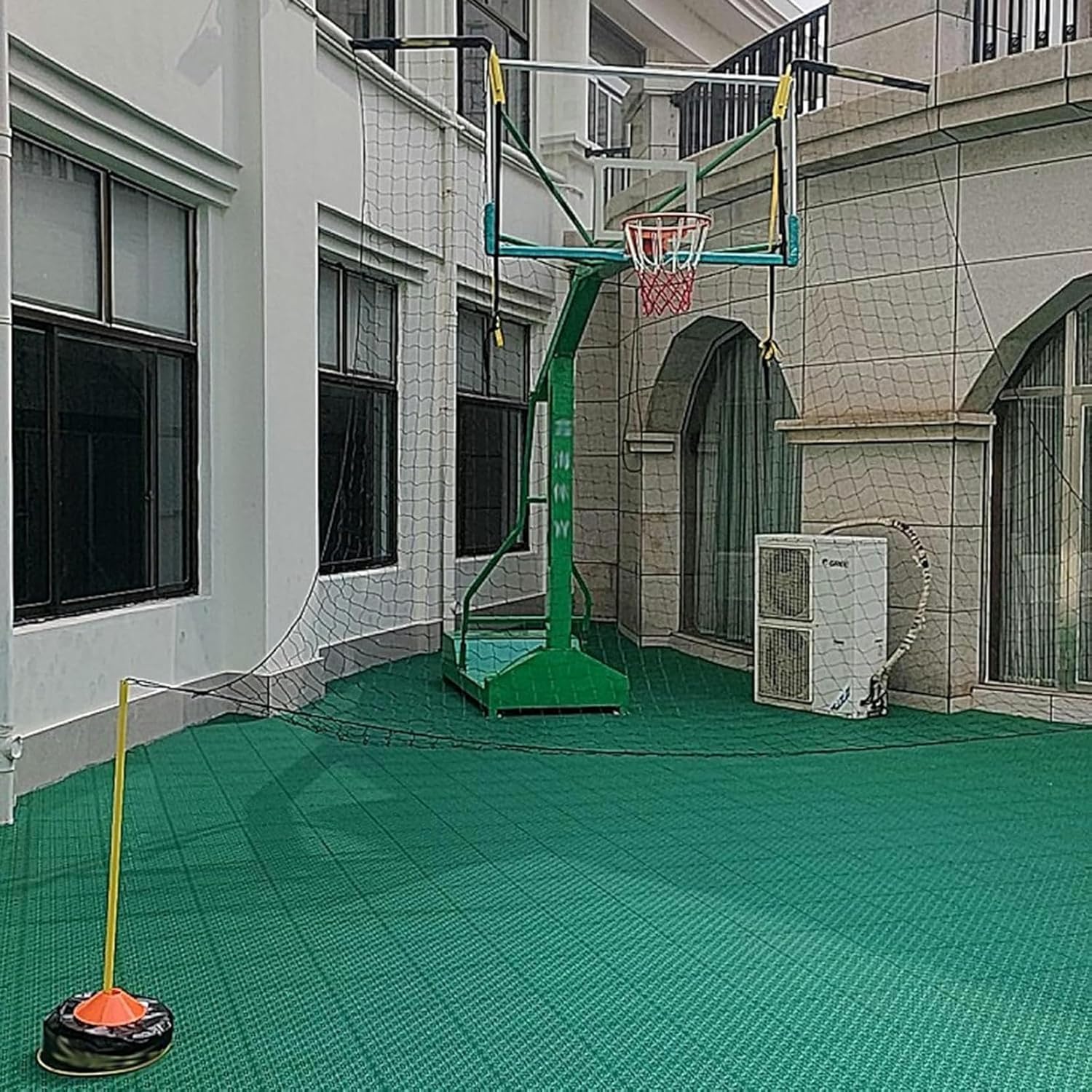 Large Ball Return System for Basketball, Automatic Rebounder Catcher Trainer for Hoops, Outdoor Basketball Rebound Net Guard for Youth Adult Shooting Training