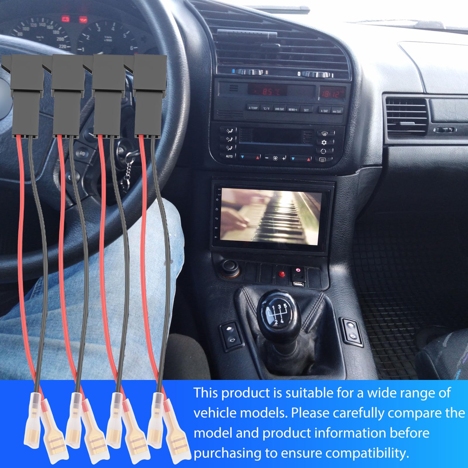 4 sztuki adapter głośnika samochodowego na DIN kompatybilny z Renault Opel Astra Seat, Skoda, Volvw, Peugeot, Citroen, Fiat, Ford, Mercedes, radio, adapter, zestaw adapterów samochodowych