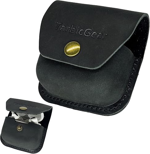 Miniatura 8 de TarbicGear Funda de cuero genuino con clip para cinturón para Airpod con llavero fundas de cuero para Airpods de 1 2 y 3 generación funda para