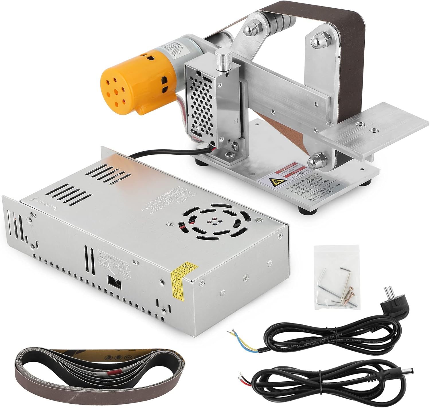 Onе-Dау Sаlе: Uр tо 40% оƒƒ Huanyu Mini Belt Sander 360W Electric Polishing Grinding Belt Machine 1.2 x 21 Micro Knife Sharpener DIY Bench Sanding Machine with 9 Belts for Metal Wood Aluminum Adjustable Speed 🛒 Crаzу Dеаlѕ Huanyu Mini Belt Sander 360W Electric Polishing Grinding Belt Machine 1.2 x 21 Micro Knife Sharpener DIY Bench Sanding Machine with 9 Belts for Metal Wood Aluminum Adjustable Speed