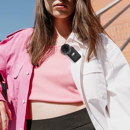 Miniatura 7 de Micrófono para parabrisas compatible con micrófono de solapa inalámbrico DJI MIC, funda peluda (paquete de 2)