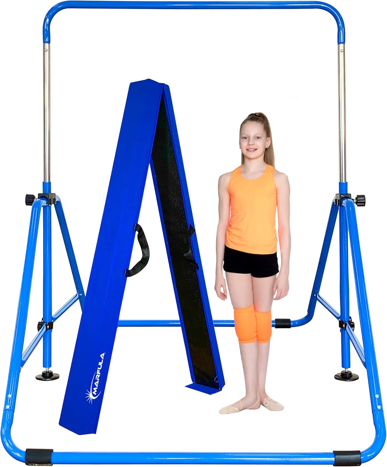Marfula Fold Gymnastic Kip Bar And Fold Floor Foam Balance Beam For Kids Home And Club Use Gymnastic Training Equipment For Kids And Toddler And Teenager of 3-18 Years Old