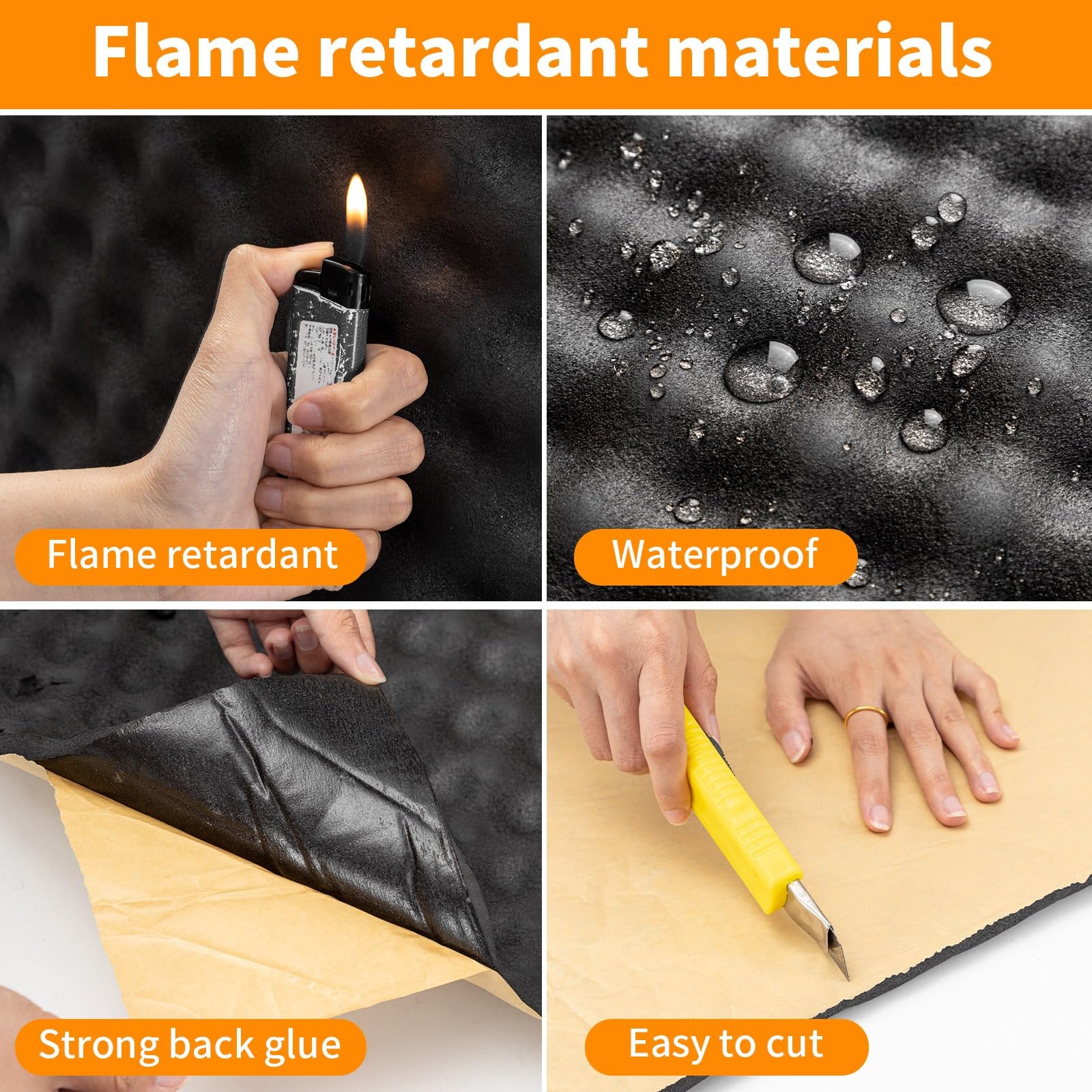 Tapis D'Isolation Phonique-VEVOR-5,1 Mm Insonorisation Voiture 3,3 M² Matériau Insonorisant