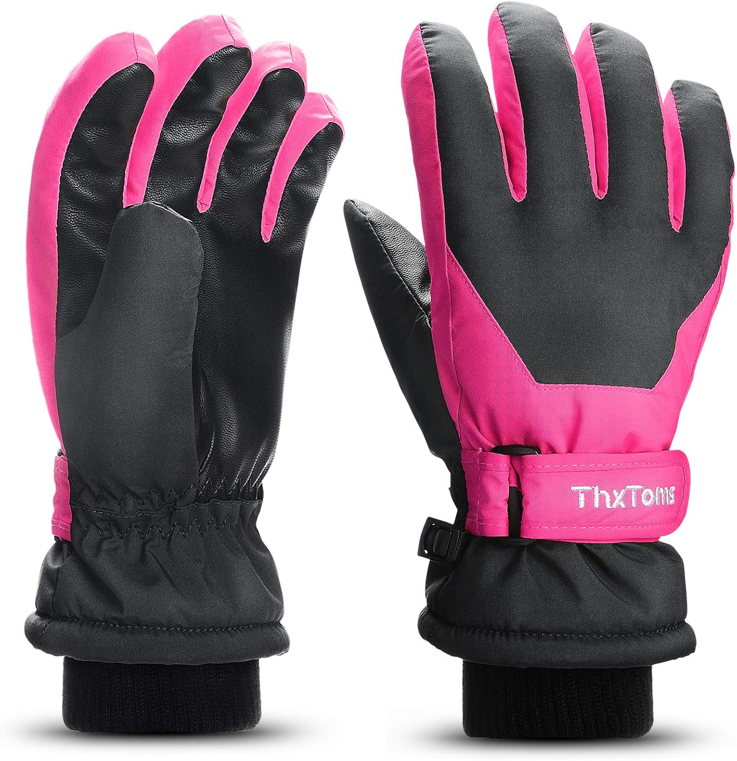ThxToms Kids Winter Gloves Waterproof Ski Snow Gloves for Boys & Girls Cold Weather Outdoor Sports Snowboard Bicycle for 4-14 Years Old : Clothing, Shoes & Jewelry