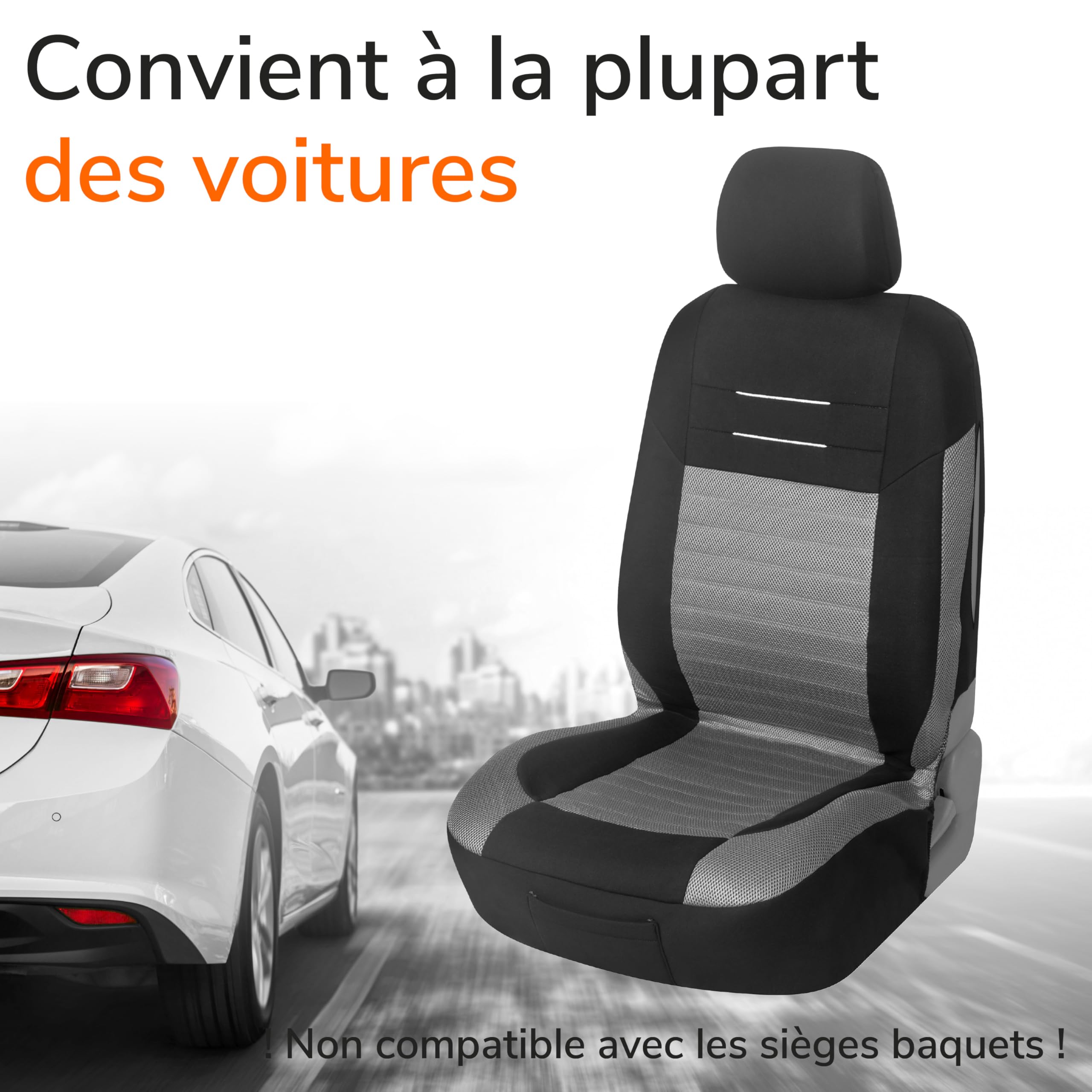 upgrade4cars Housses de Siège Avant Set Version 2026 Universel Accessoires