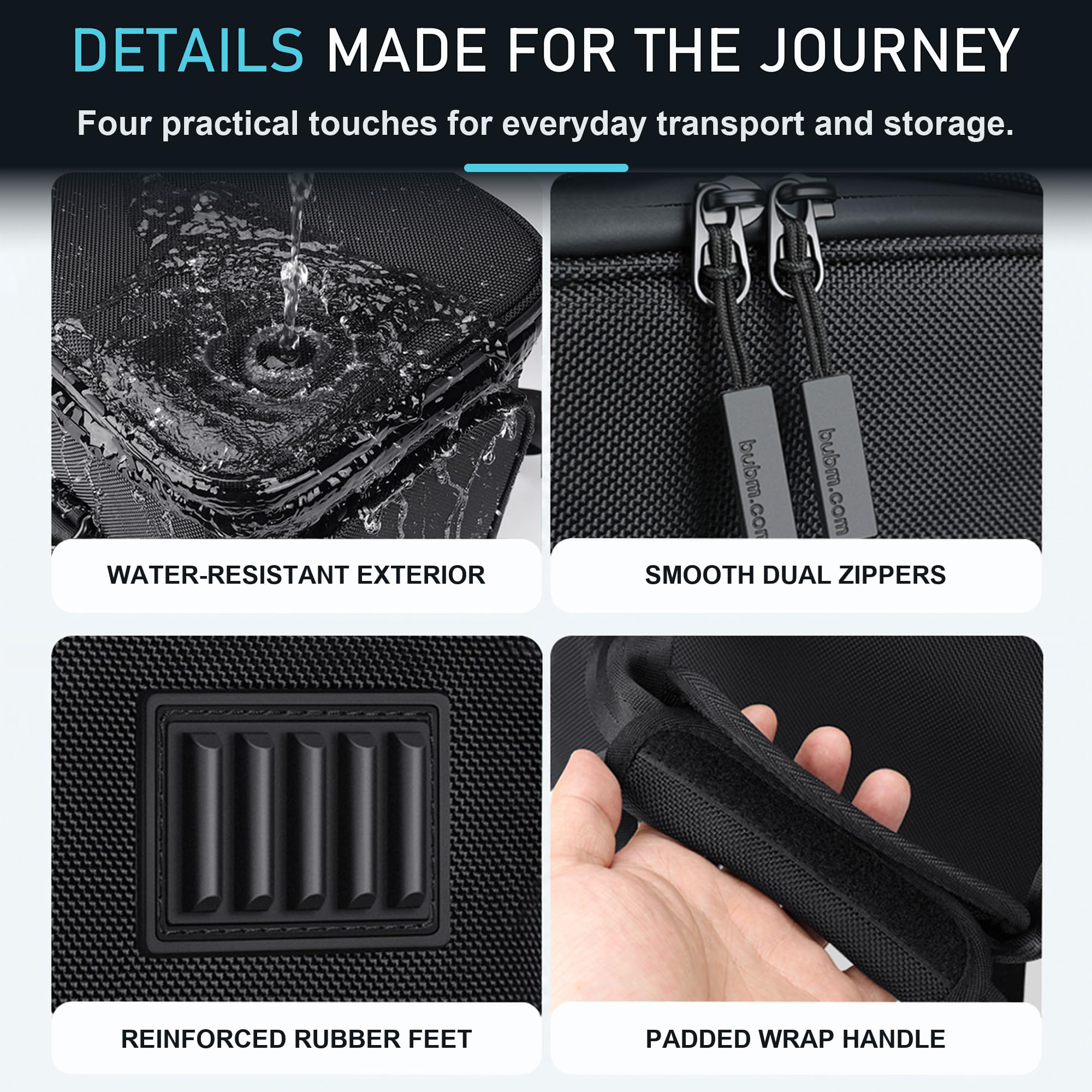 BUBM Funda de transporte para EcoFlow Delta 3, Delta 3 Plus y Classic