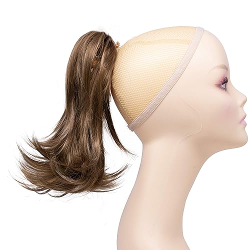 Miniatura 8 de Onedor Extensión de pelo sintético de alta calidad ajustable y personalizable estilo updo de 12 pulgadas con clip en pinza (AB461)