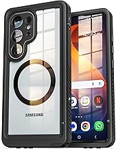 ENCASED Waterproof Case Designed for Samsung Galaxy S26 Ultra (IP68) Full Body Protective Phone Case with Screen Protector Built-in (Clear/Black)