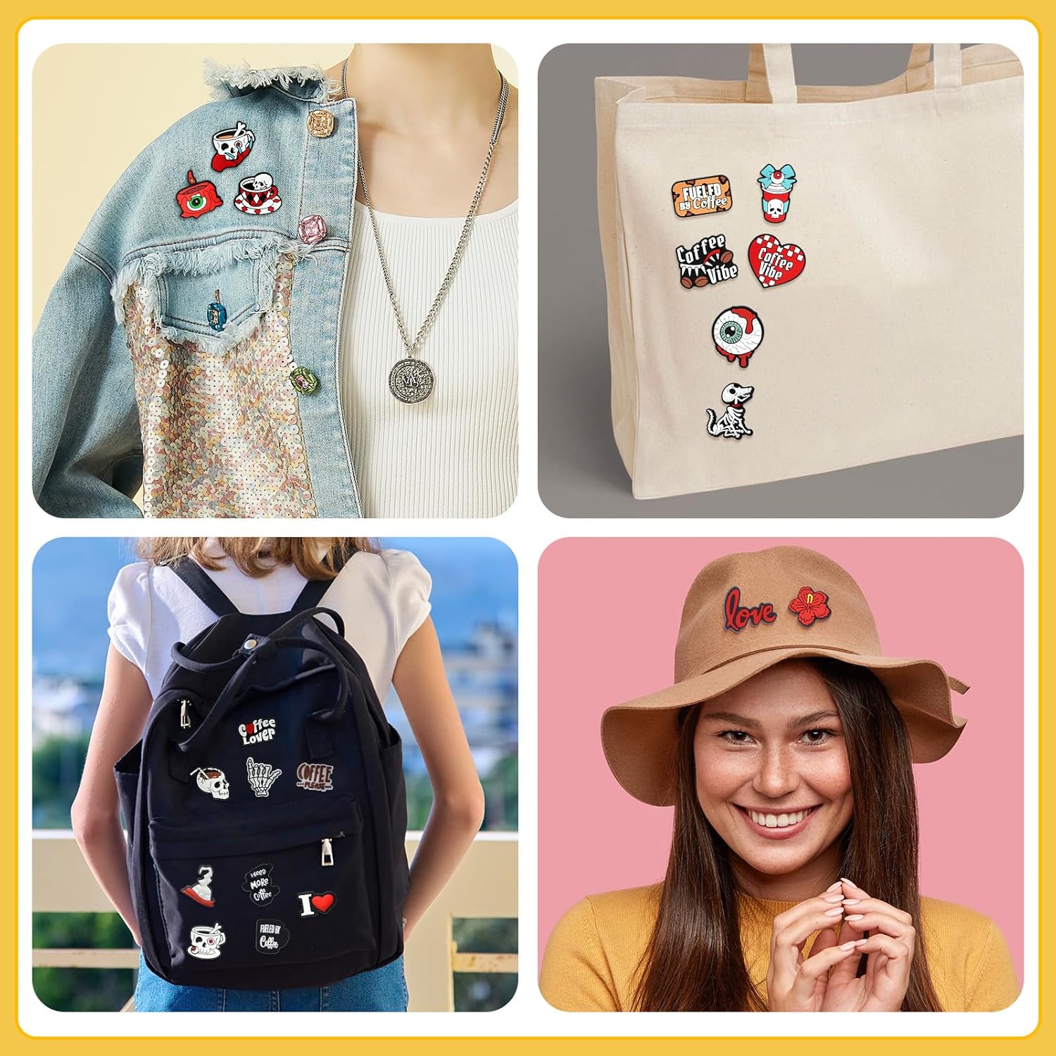 Cute Pins Bulk,Funny Backpack Pin Lapel Badge Pins Set for Jackets,Hats