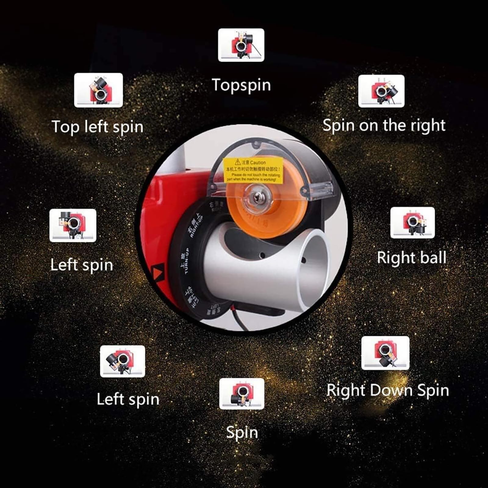 Macchina per palline da ping pong, robot per macchine da ping pong, palline rotanti multiple, arco della palla/angolo/velocità/frequenza, potente motore brushless, per esercitarsi a casa e a scuola