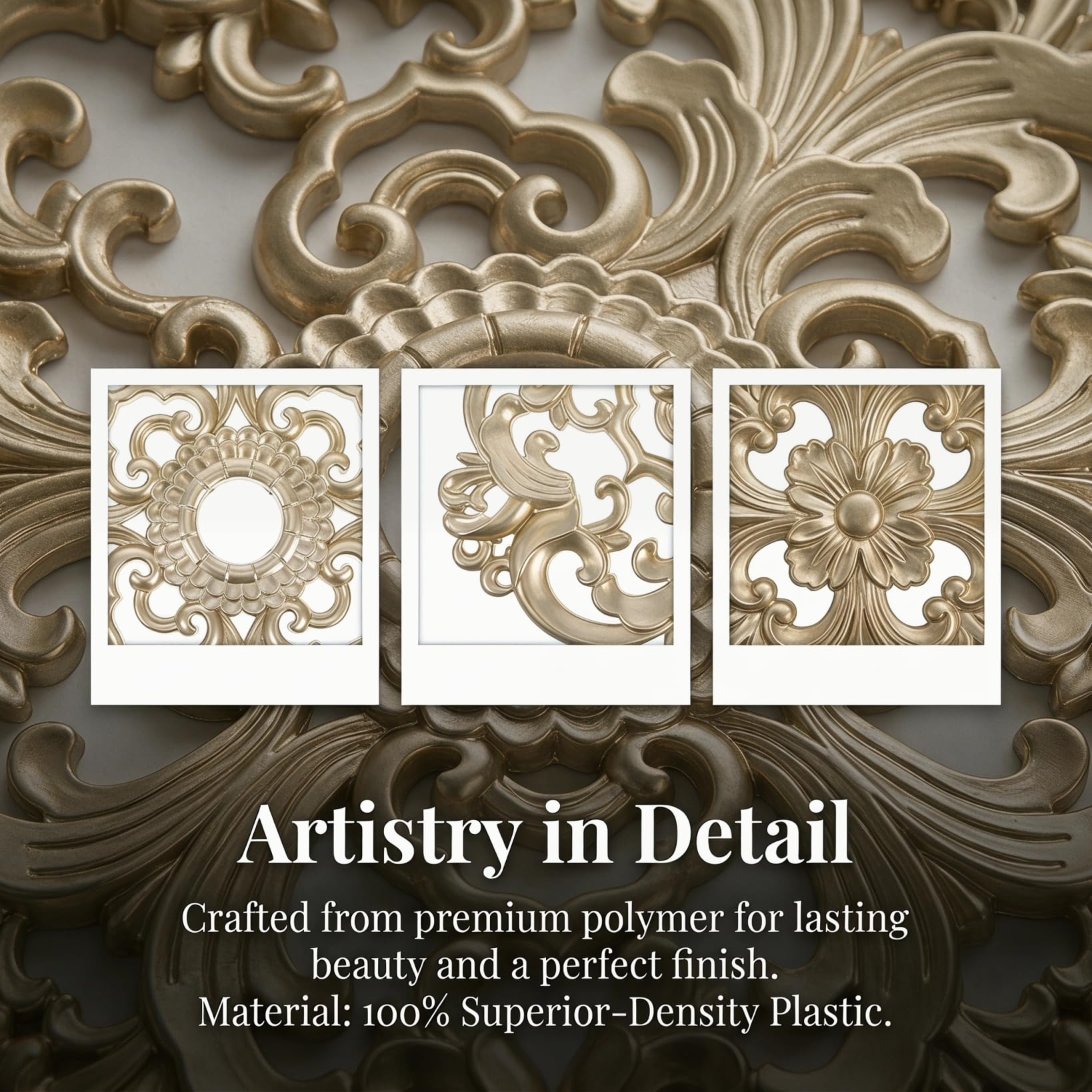 Golden Ceiling Medallion - Elegant Decor -4