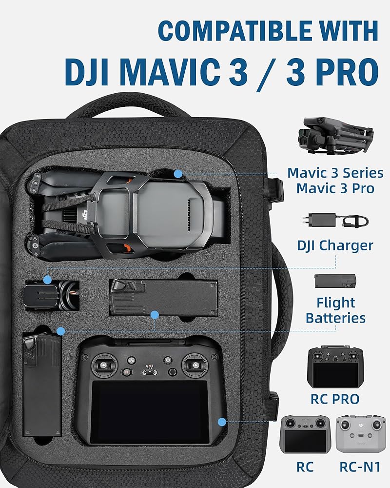 ドローン　DJI MAVIC PRO セット　ケース付き Amazon.com: PEKREWS Mavic 3 Pro Case, Mavic 3 Case, Expandable