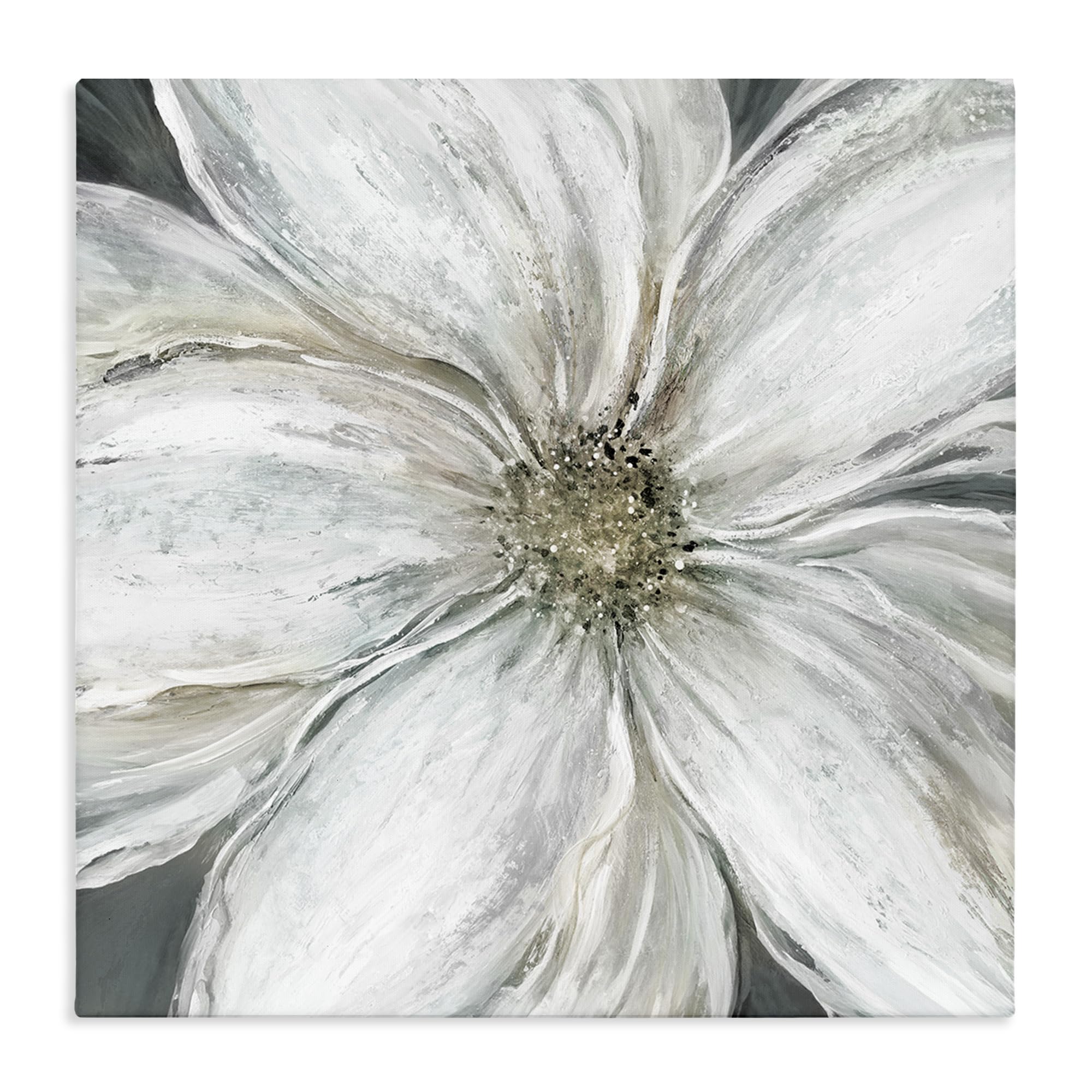 'Closeup Serene White Blossom'| Canvas Art